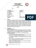 Silabo Competencias Base de Datos II 2020-1 PDF