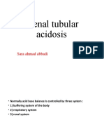 Renal Tubular Acidosis: Sara Ahmad Abbadi