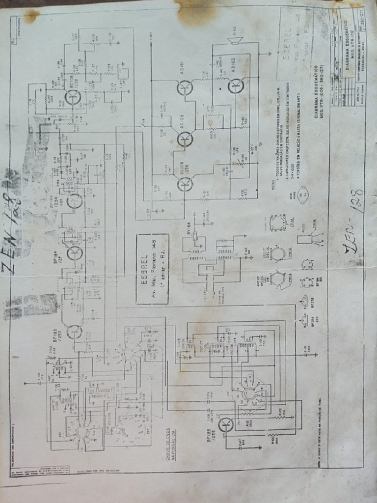 Esquema Radio Zenith VTR 1012 PDF