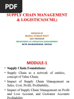 Supply Chain Management & Logistics (SCML) : Department of Operation Management