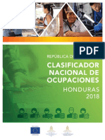 Clasificador de Nacional de Ocupaciones Honduras 2018 - PDF
