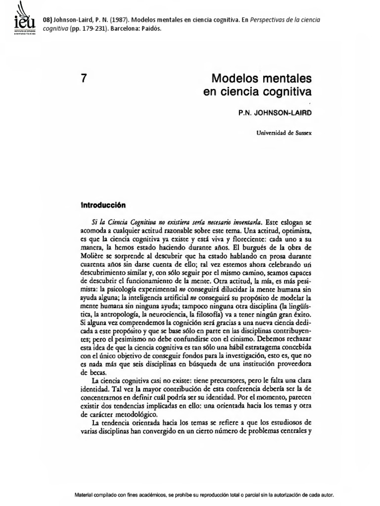 08) Johnson-Laird, P. N. (1987) PDF | PDF