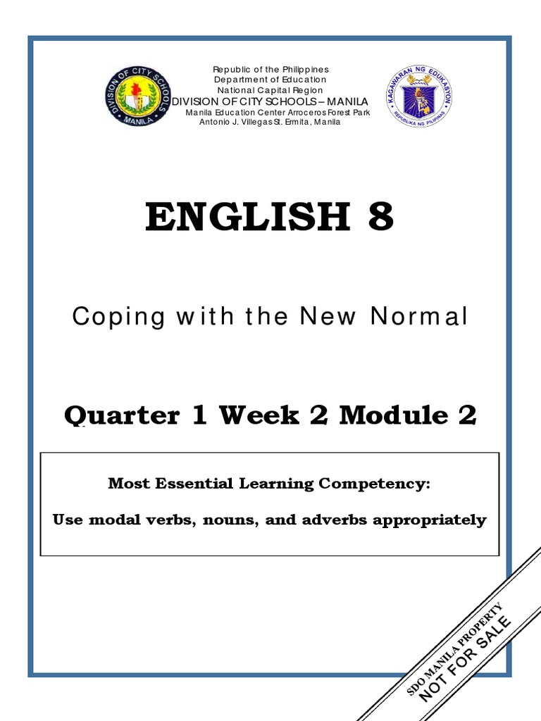 English 8: Coping with Modals Module 2 | PDF | Adverb | Adjective
