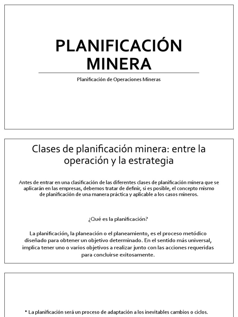 Planificación Minera | Descargar gratis PDF | Planificación estratégica ...