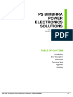 Ps Bimbhra Power Electronics Solutions: Table of Content