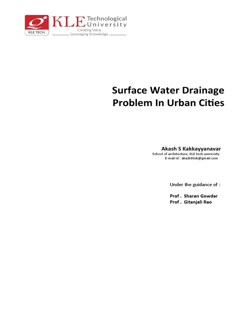 Urban Surface Water Drainage Issues | PDF | Flood | Surface Runoff
