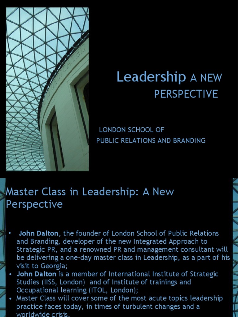 Leadership: A New Perspective | PDF | Public Relations | Leadership