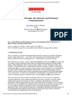 Electronic Journals, the Internet and Scholarly Communication_CSI working paper WP01-04