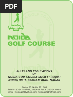 Noida Golf Course Rules and Regulations Book