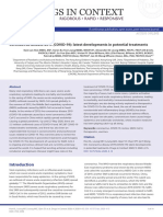 Review: Coronavirus Disease 2019 (COVID-19) : Latest Developments in Potential Treatments