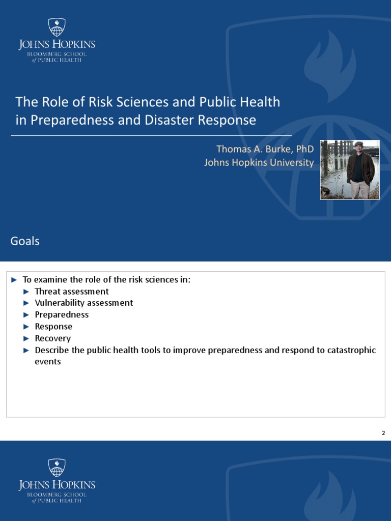 The Role of Risk Sciences and Public Health in Preparedness and ...