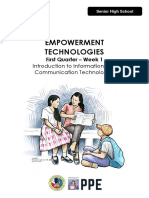 Empowerment Technologies Week 1 PDF
