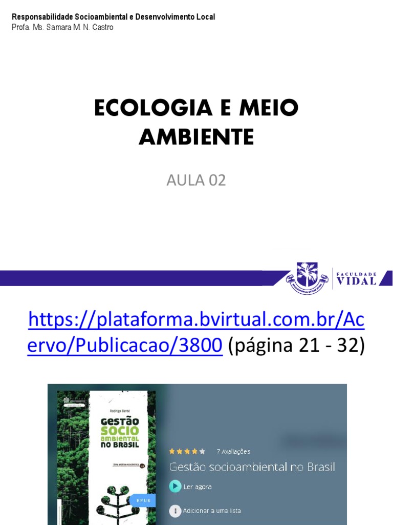Responsabilidade Socioambiental e Ecologia | PDF | Ambiente natural ...