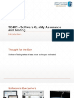 SE401 - Software Quality Assurance and Testing Essentials