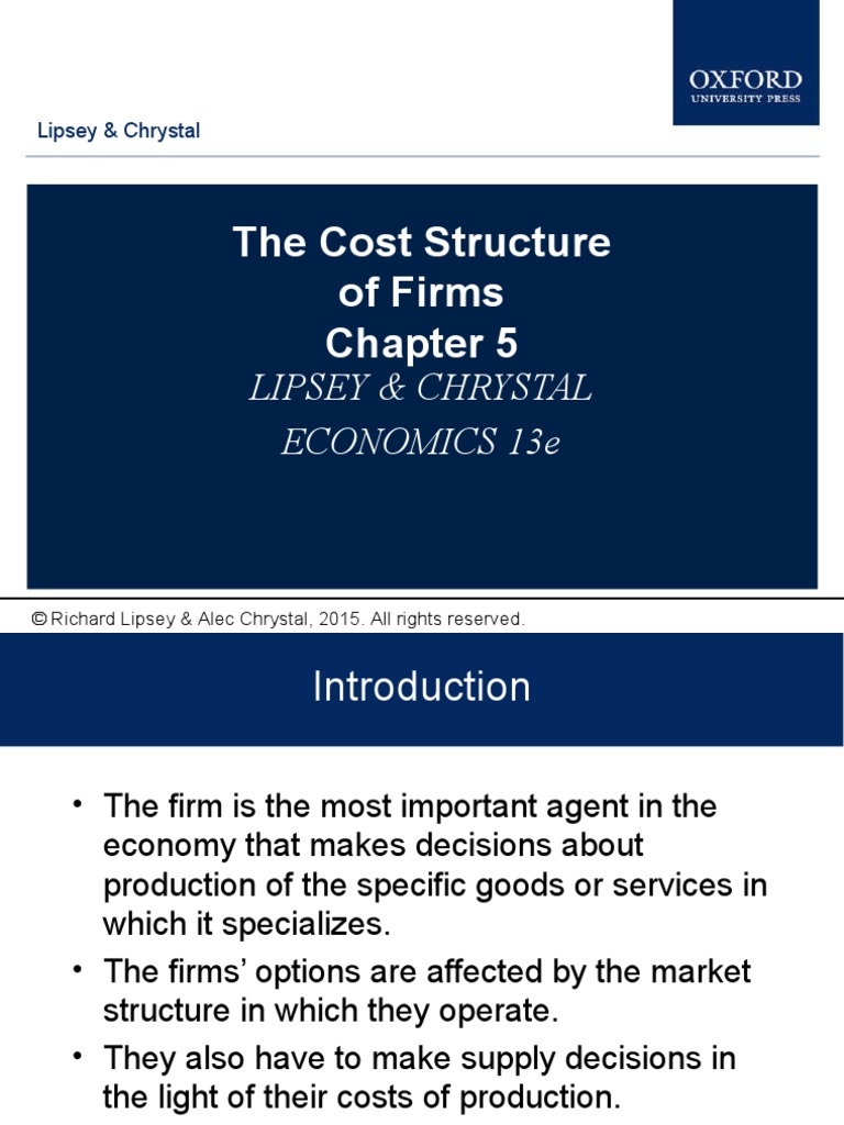 The Cost Structure of Firms Lipsey & Chrystal Economics 13E PDF