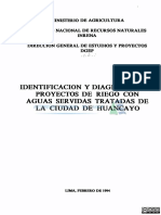 Identificación Y Diagnostico de Proyectos de Riego Con Aguas Servidas Tratadas de La Ciudad de Huancayo
