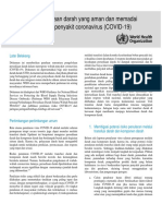 Menjaga Persediaan Darah Yang Aman Dan Memadai Selama Pandemi Penyakit Coronavirus (Covid 19) - Panduan Sementara