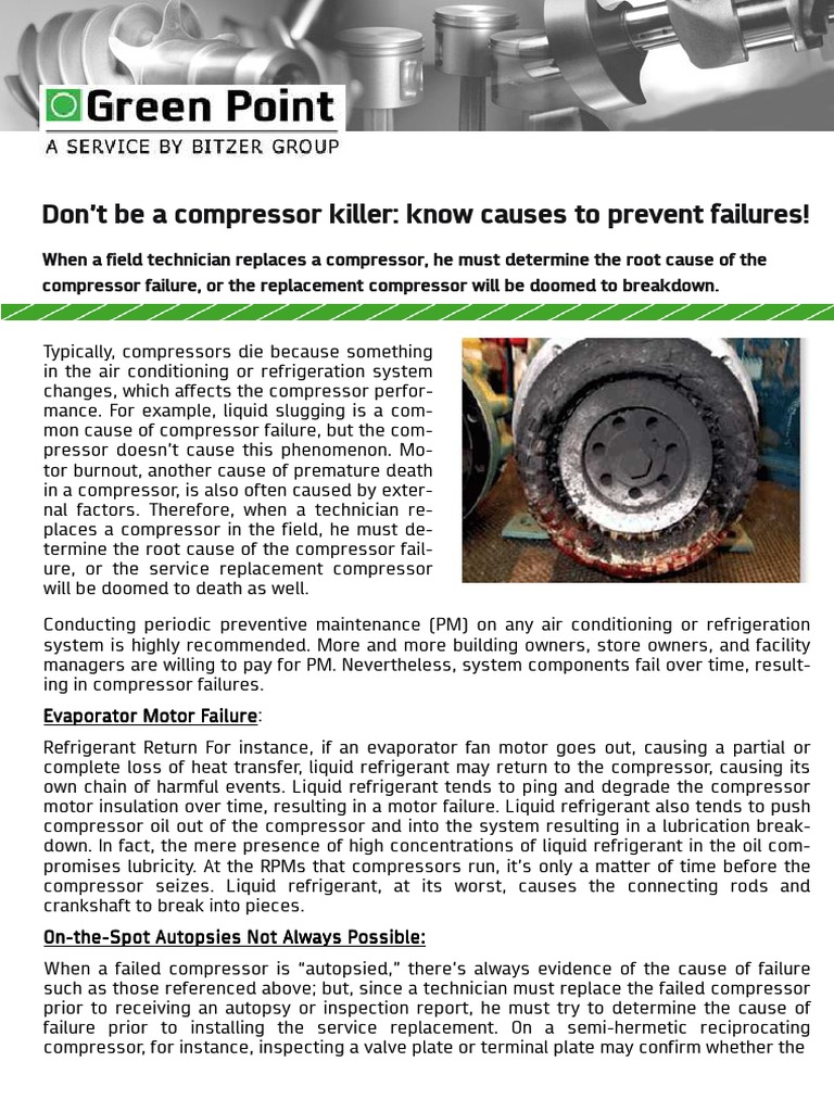 Don't Be A Compressor Killer: Know Causes To Prevent Failures! | PDF ...