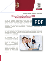 Syllabus Formacion Auditores Internos Sistemas Integrados de Gestión PDF