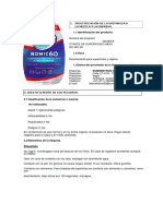 Ficha Seguridad Desinfectante Suministros Integrales PDF