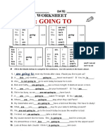 Future: Going To: Grammar Worksheet
