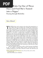 Ahmed - 1994 - 'She'll Wake Up One of These Days and Find She's Turned Into A Nigger'. Passing Through Hybridity