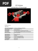 University of Stavanger - UiS Subsea - Technical Documentation - 2019