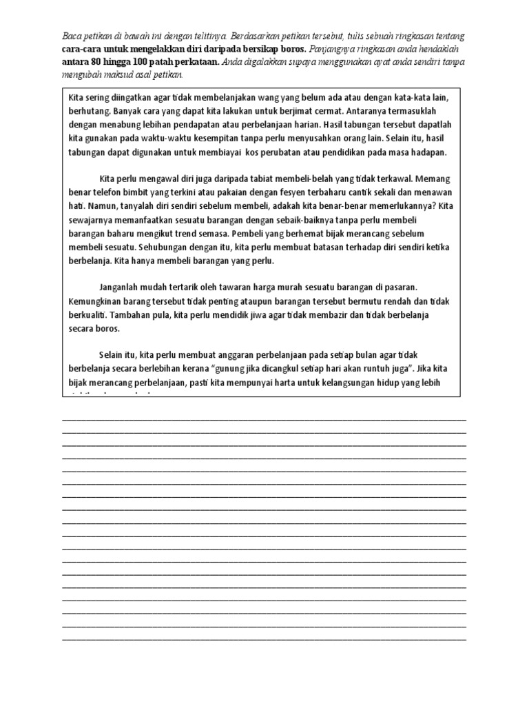 Ringkasan Boros Pdf