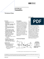 Optically Coupled 20 mA Current Loop Transmitter Technical Data Sheet