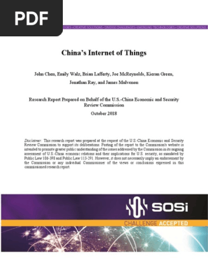Sosi China S Internet Of Things Siglo 21 Pdf Internet Of Things China