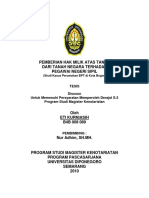 Pemberian Hak Milik Atas Tanah Dari Tanah Negara Terhadap Pegawai Negeri Sipil