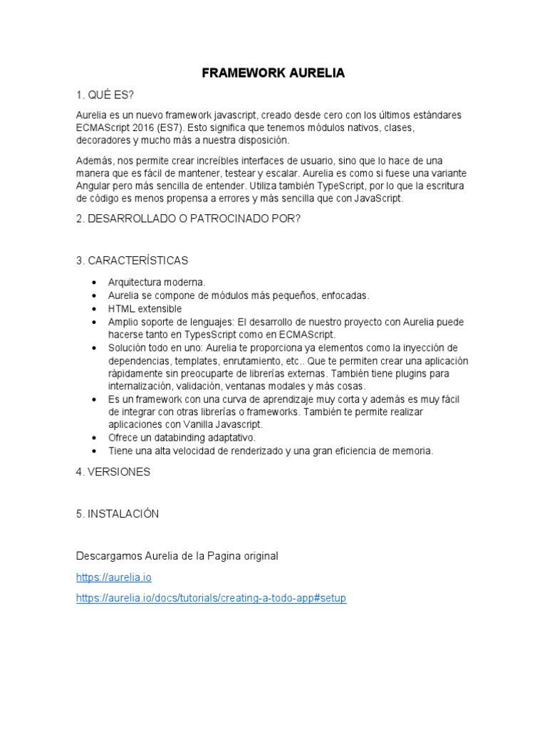 Framework Aurelia | PDF | Arte | Informática