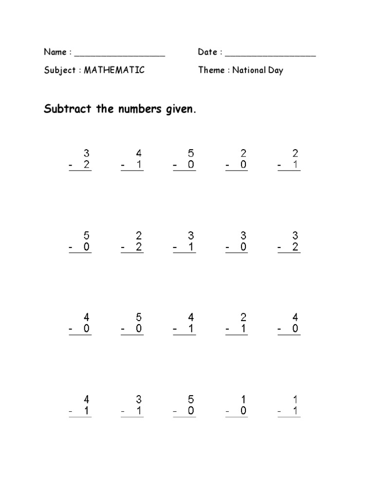 National Day Math & English Activities | PDF | Home & Garden