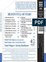 Heaven Full of Stars: Vasari Singers - Jeremy Backhouse