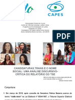 Mulheres Trans e o Processo Eleitoral Brasileiro