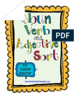 NounVerbandAdjectiveSortFREEBIE PDF