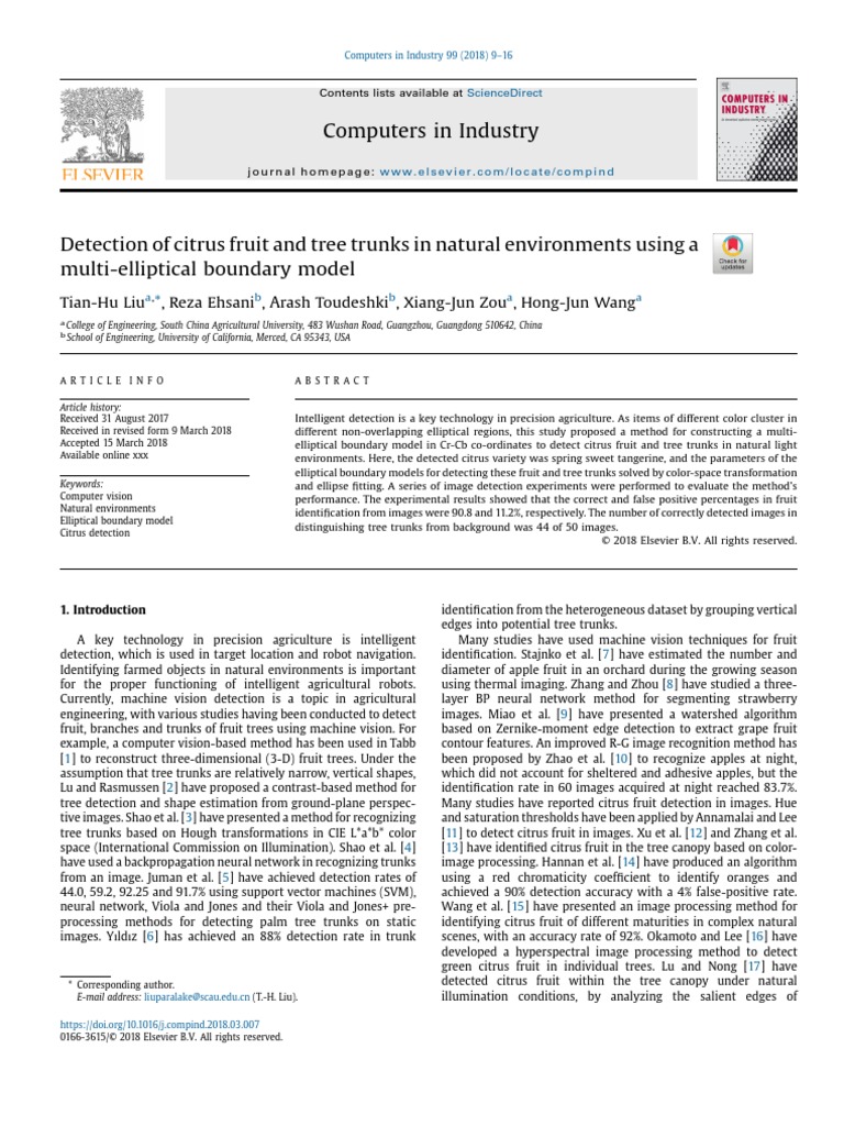 2018 Liu, Detection of Citrus Fruit and Tree Trunks in Natural ...
