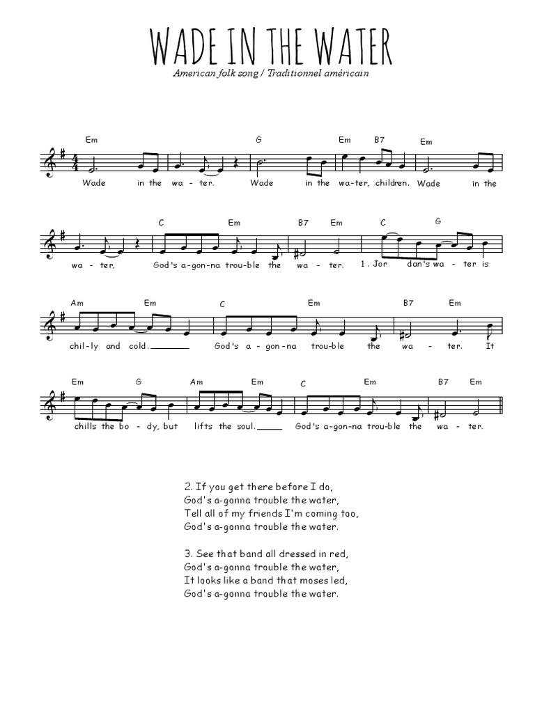 Traditionnel - Wade in The Water | PDF