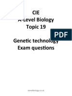 CIE A-Level Biology Genetic Technology Exam Questions