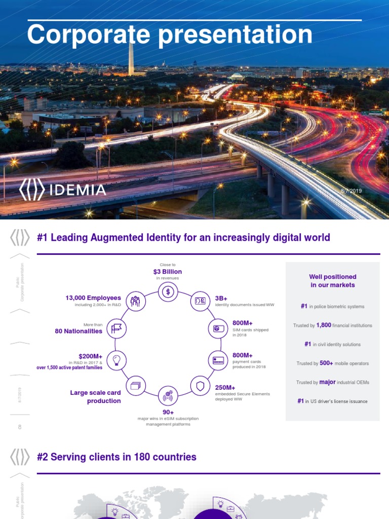 IDEMIA - Corporate Presentation 2019 | PDF | Internet Of Things ...