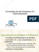 Accounting For The Formation of A Partnership