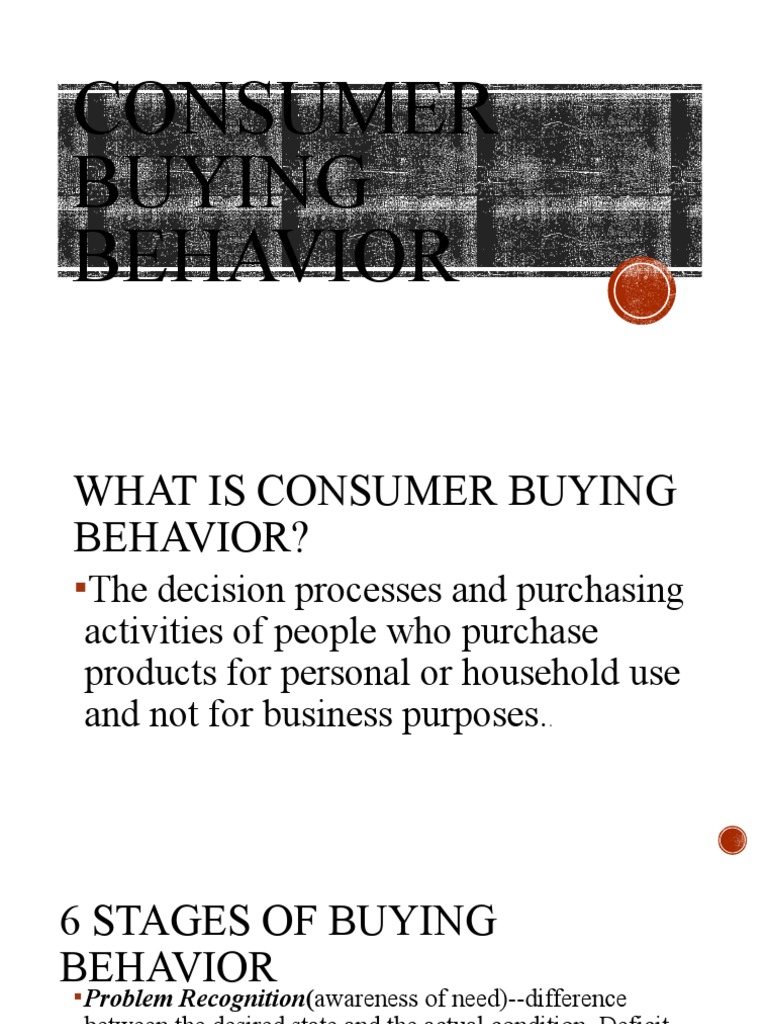 Understanding Consumer Buying Behavior | PDF