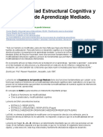 Modificabilidad Estructural Cognitiva y Experiencia de Aprendizaje Mediado. - Educrea