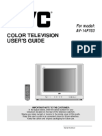Color Television User'S Guide: For Model: AV-14F703