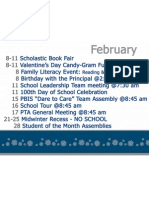 February 2011 Calendar P.S./I.S. 217 (Roosevelt Island School) PTA