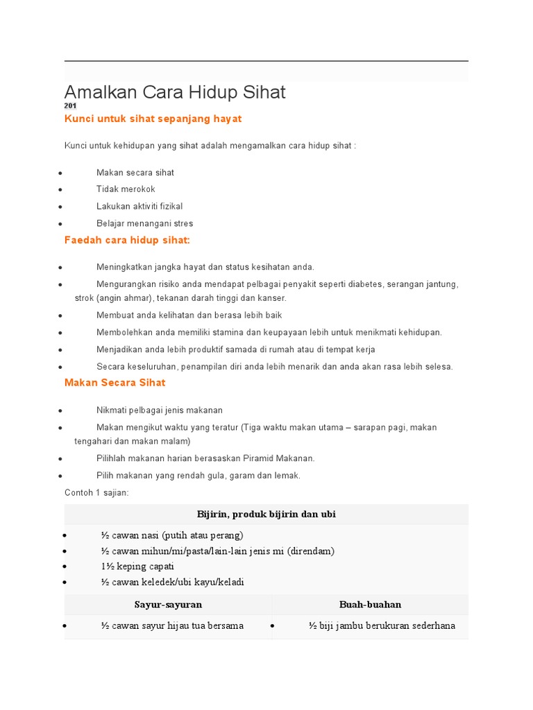 Image Result For Amalkan Cara Hidup Sihat Portal Myhealth