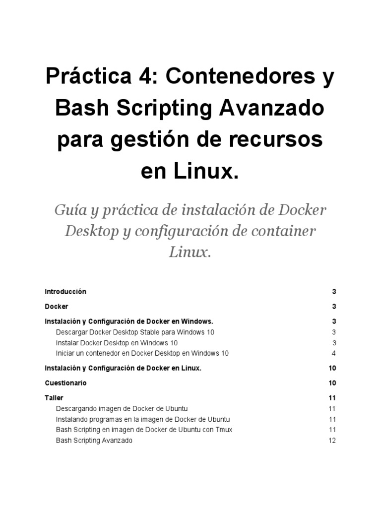 Practica 4 Contenedores y Bash Scripting Avanzado para Gestion de ...
