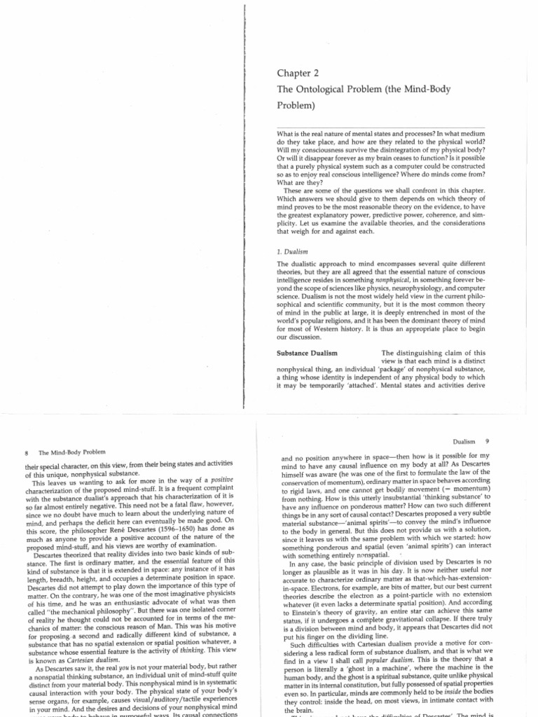 Churchland (1984) - The Ontological Problem (The Mind-Body Problem ...