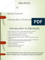 Grade 10 Ishraq School Hamza Bou Ghannam: Electricity