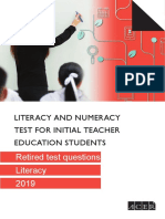 Retired Literacy Test Questions 2019